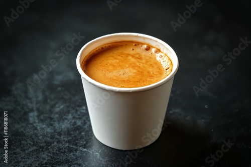 A cup of coffee sitting on top of a table. photo