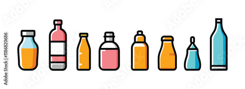 set of bottles