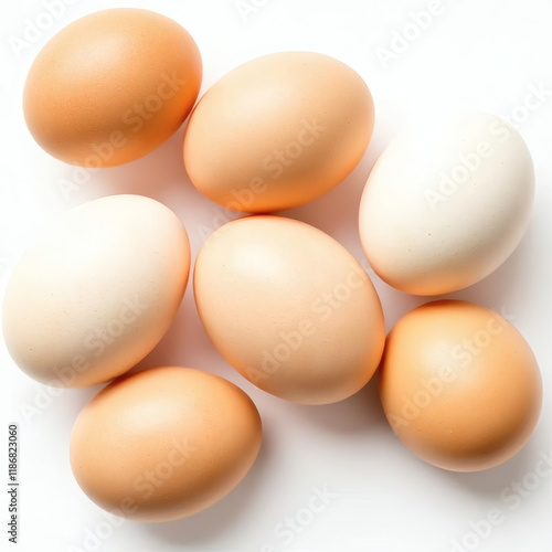 Eggs isolaated on white background photo