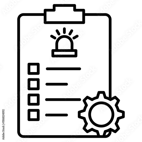 Emergency response plan icon
