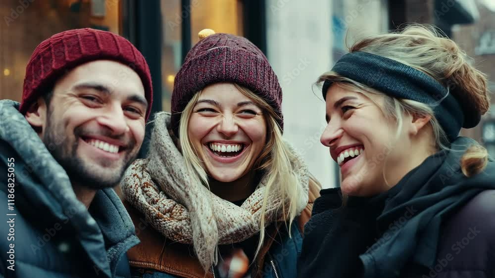 The Friends Sharing Joyful Laughter The Friends Sharing Joyful Laughter