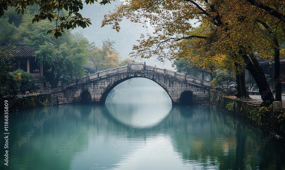 Fototapeta premium A bridge over a river