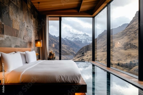 Wallpaper Mural A boutique hotel rooftop with UV-filtered glass floors and panoramic views of the surrounding landscape Torontodigital.ca