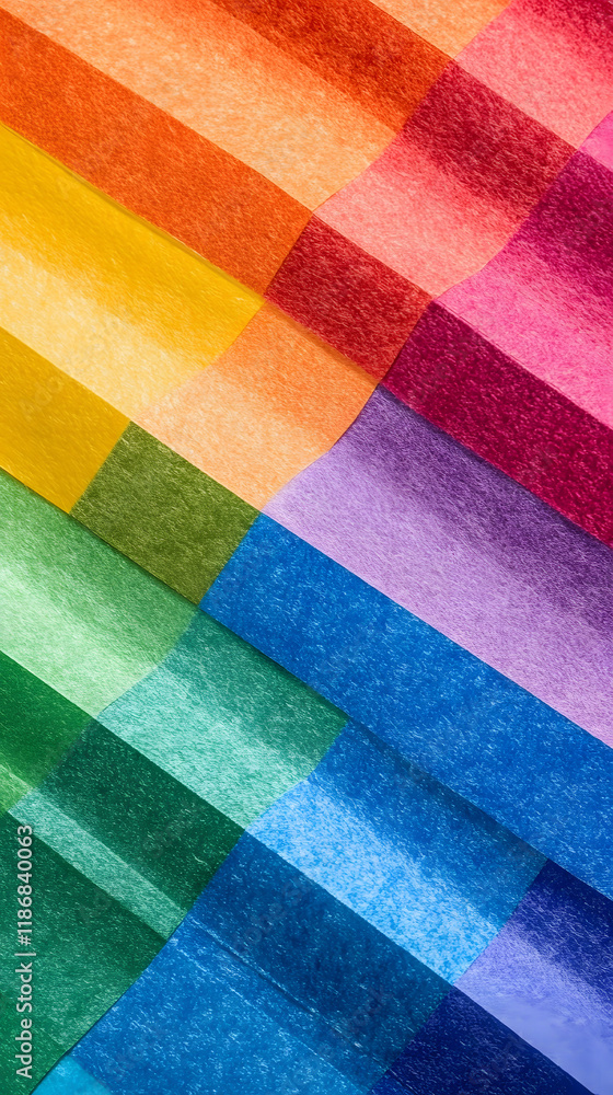 LGBT Rainbow Flag Background with Colored Cardboard LGBT Rainbow Flag Background with Colored Cardboard