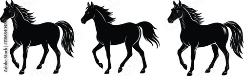 Horse silhouette vector illustration