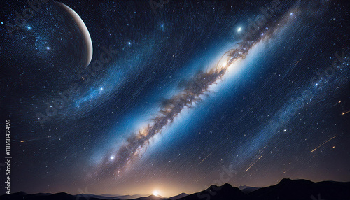 subtly however beatiful area background with vague galaxies and stars much like the mikly manner however random very darkish