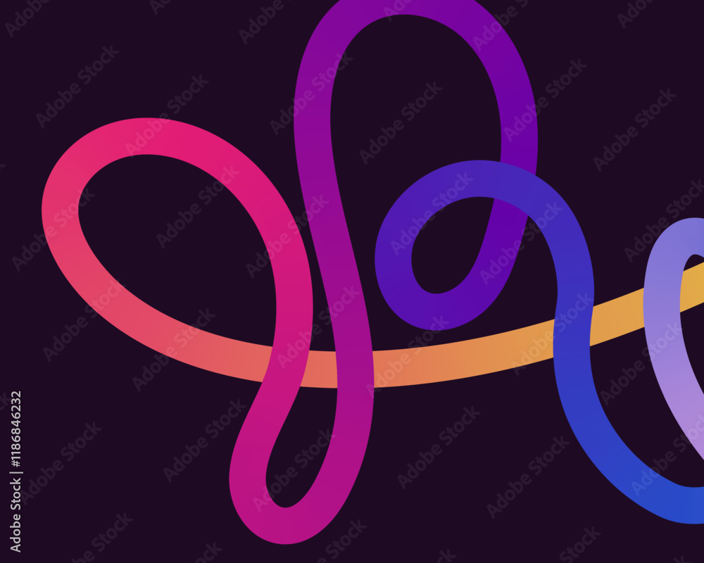 bright, neon squiggle shapes with smooth curves and loops. vivid colors transition through seamless gradients, blending hues like pink, blue, green, and orange, creating a playful, dynamic effect. bright, neon squiggle shapes with smooth curves and loops. vivid colors transition through seamless gradients, blending hues like pink, blue, green, and orange, creating a playful, dynamic effect.