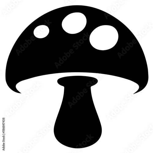 Mushroom Silhouette: Free Download for Nature-Themed Art