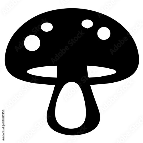 Mushroom Silhouette: Free Download for Nature-Themed Art