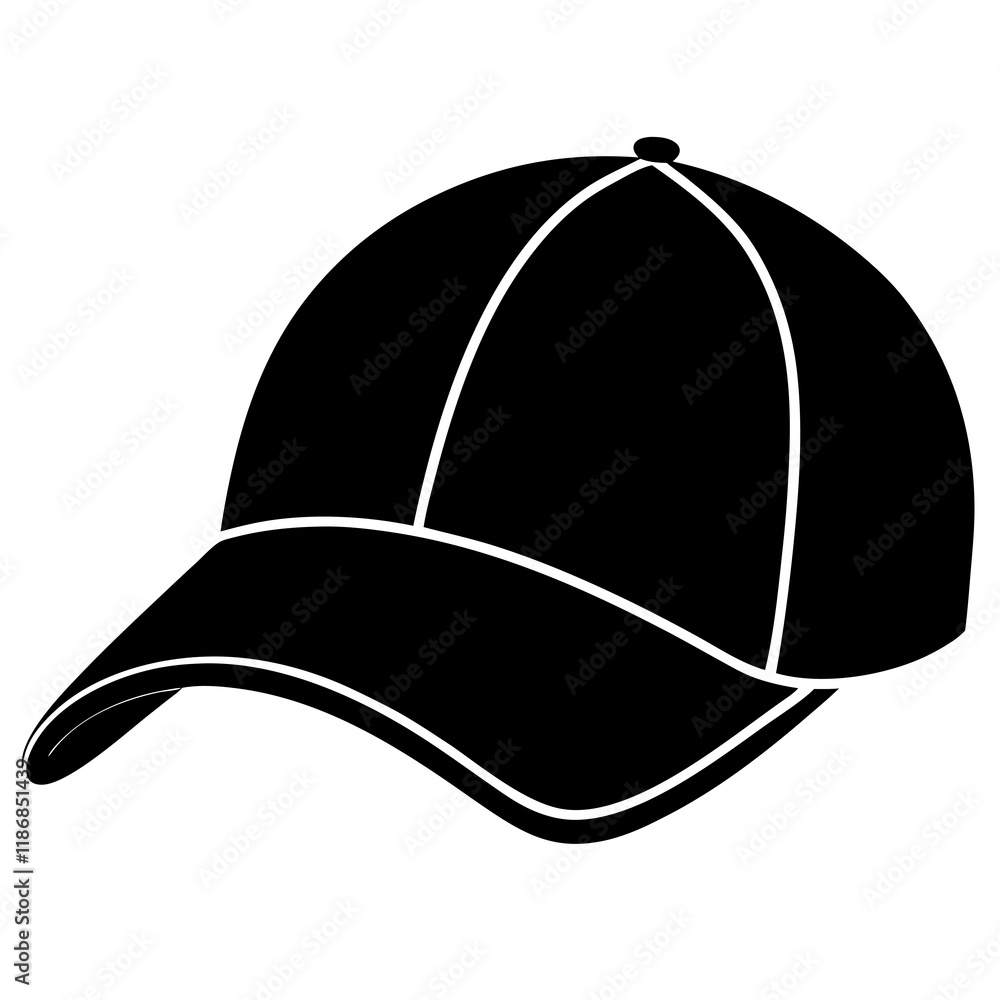 Simple Vector Illustration of a Baseball Cap Simple Vector Illustration of a Baseball Cap