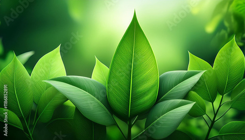 tropical inexperienced leaf at the inexperienced backgrounds heritage of inexperienced leaves summer time or spring season