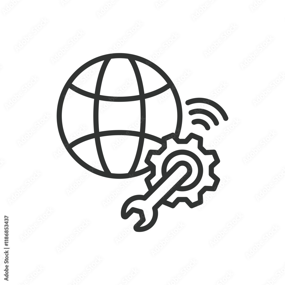 Web development tools icon in line design. Web, development, tools, coding, programming, software, design on white background vector. Web development tools editable stroke icon Web development tools icon in line design. Web, development, tools, coding, programming, software, design on white background vector. Web development tools editable stroke icon