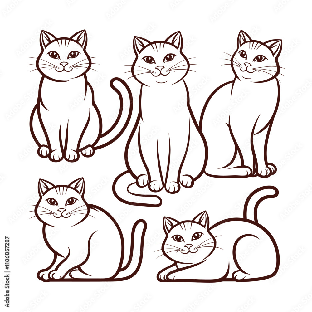 Sweet little cat icon and illustration Sweet little cat icon and illustration