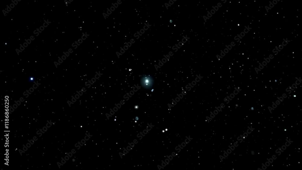 Realistic Space Background with Galaxy Elements Realistic Space Background with Galaxy Elements