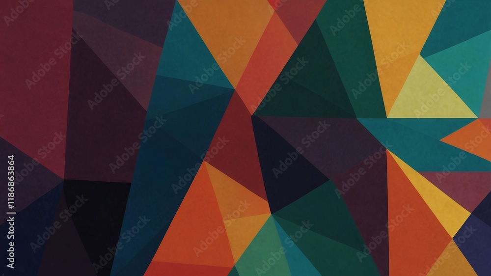 Fototapeta premium Colorful Geometric Abstract Background with Polygon Shapes