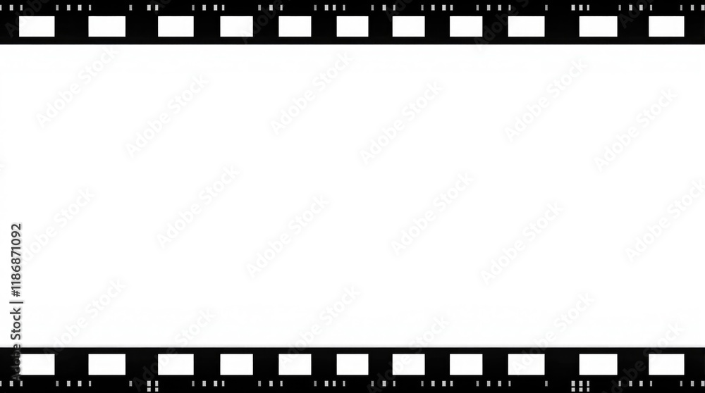 Blank film strip frame adding own photos text Blank film strip frame adding own photos text
