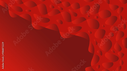Red abstract background. Wave pattern with light. Plenty of free space for text.