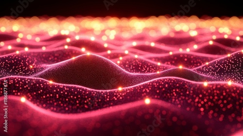 Digital design of data visualization, featuring interconnected graphs, pie charts, and data points, illustrating the process of making complex data comprehensible and actionable