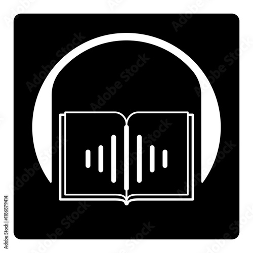 Audiobook icon symbol vector illustration