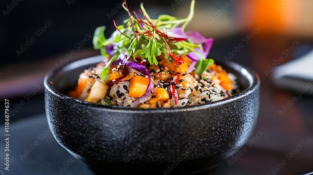 Gourmet Vegan Buddha Bowl with Fresh Vegetables and Quinoa : Generative AI Gourmet Vegan Buddha Bowl with Fresh Vegetables and Quinoa : Generative AI