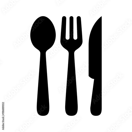 Spoon, fork and knife icon vector. restaurant icon