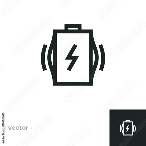 Over charge icon isolated on white background. Vector illustrations are made with vector-based software, not AI generated results.
