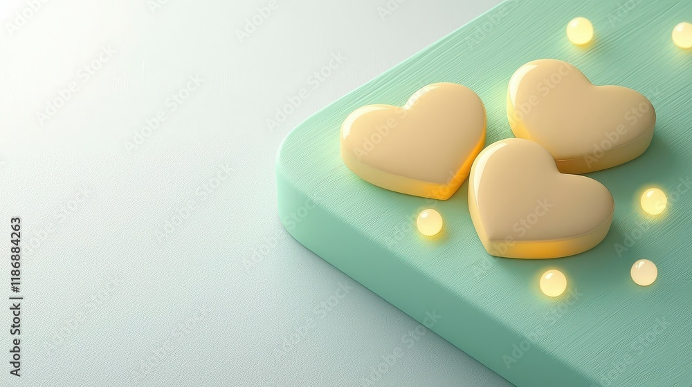 Sweet Heart Shaped Candies on Soft Surface Sweet Heart Shaped Candies on Soft Surface