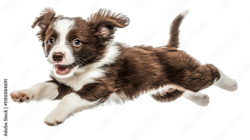 Obraz premium border collie puppy isolated on white background
