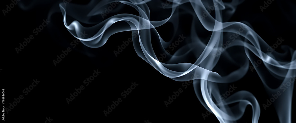 Abstract Smoke on Black Background Abstract Smoke on Black Background