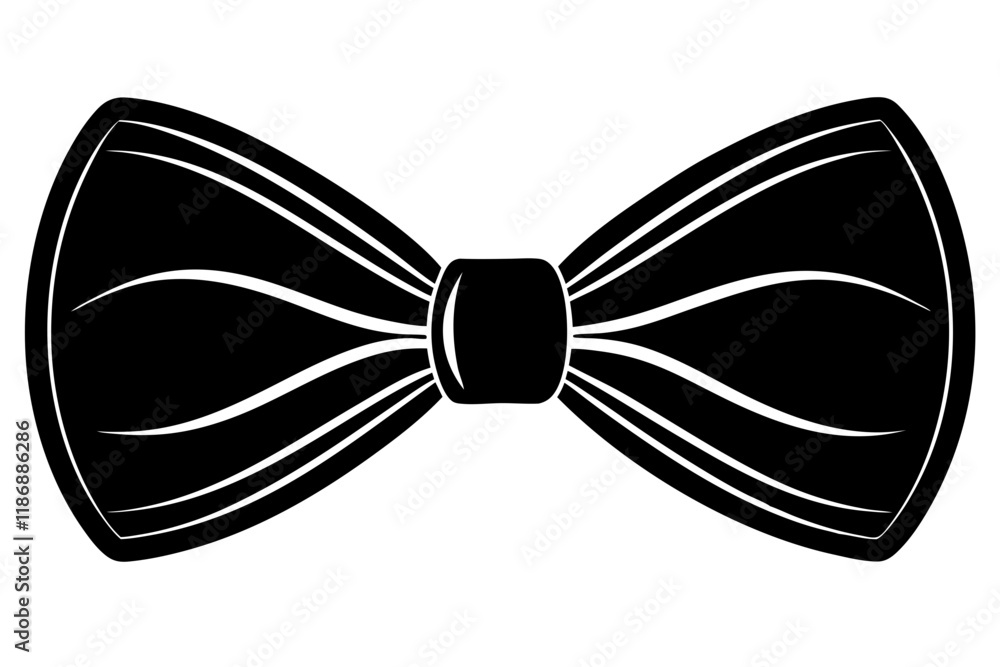 Bow Tie Icon Silhouette Vector Illustration - Elegant Formal Wear SVG Graphic Bow Tie Icon Silhouette Vector Illustration - Elegant Formal Wear SVG Graphic