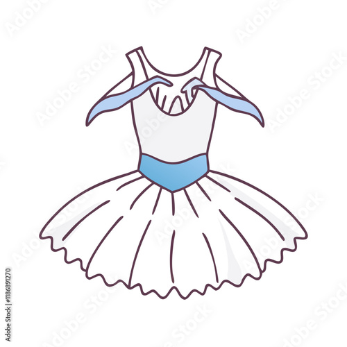 ballet tutu vector icon, dance day vector illustration - simple illustration of ballet tutu perfect for logos, and dance day-themed designs.