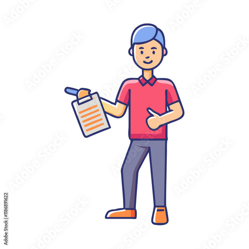 choreographer clipboard vector icon, dance day vector illustration - simple illustration of choreographer clipboard perfect for logos, and dance day-themed designs.