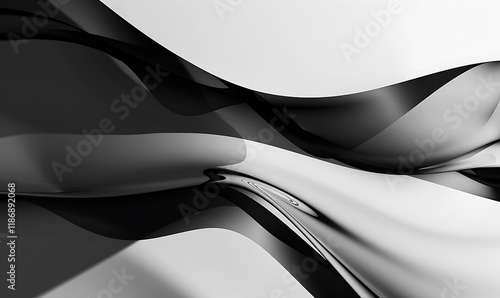 A modern abstract background featuring sharp black and white shadow contrasts