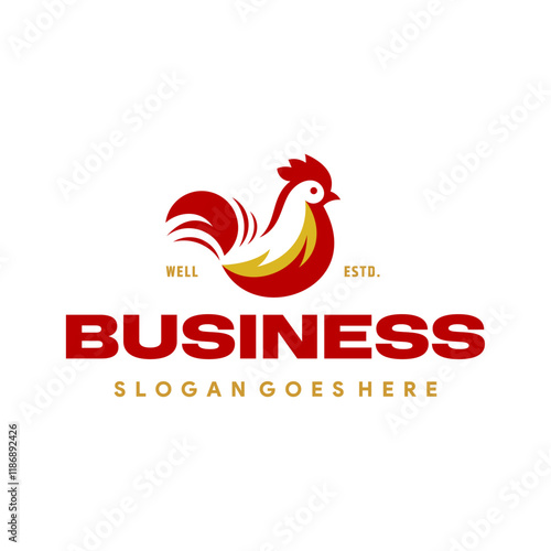 Minimalist Hen Poultry Logo Design