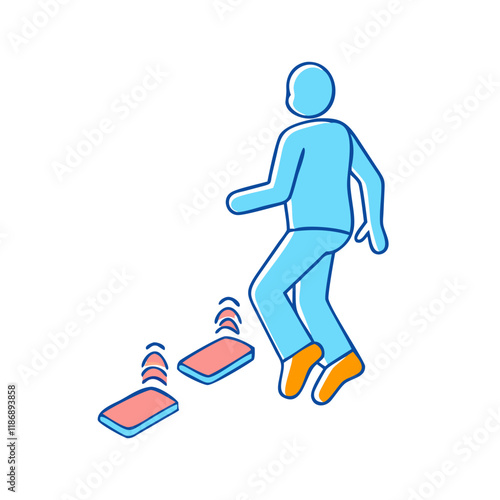 footwork steps vector icon, dance day vector illustration - simple illustration of footwork stepsperfect for logos, and dance day-themed designs.