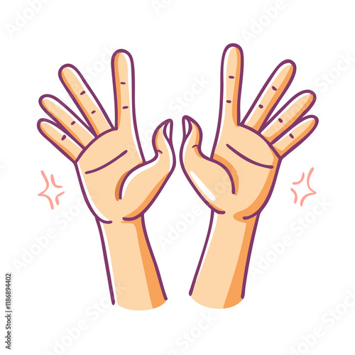jazz hands vector icon, dance day vector illustration - simple illustration of jazz hands perfect for logos, and dance day-themed designs.