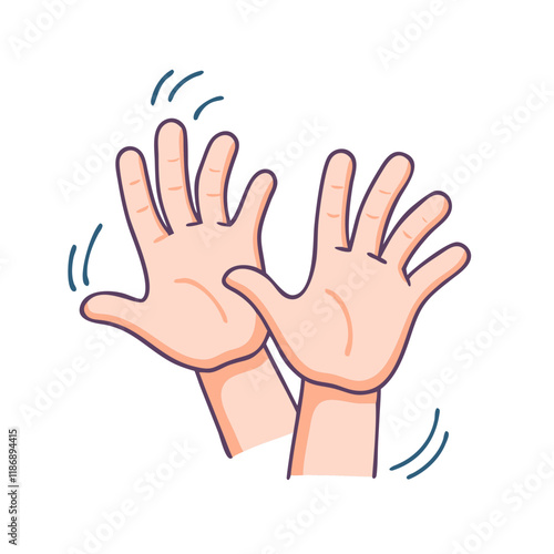 Photography jazz hands vector icon, dance day vector illustration - simple illustration of jazz hands perfect for logos, and dance day-themed designs