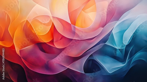 Abstract Colorful Swirls: A Symphony of Hues in Vibrant Texture and Dynamic Flow