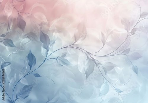 A beautiful flow of pastel floral swirls creates an elegant and whimsical abstract design in widescreen format