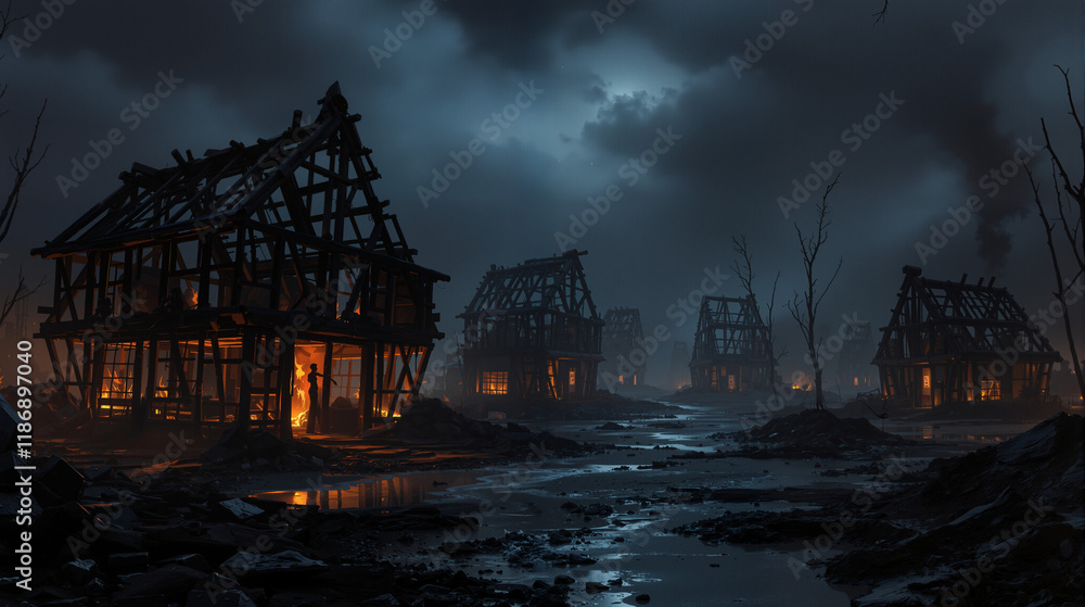 Smoldering Chaos: Fire's Grim Aftermath Smoldering Chaos: Fire's Grim Aftermath