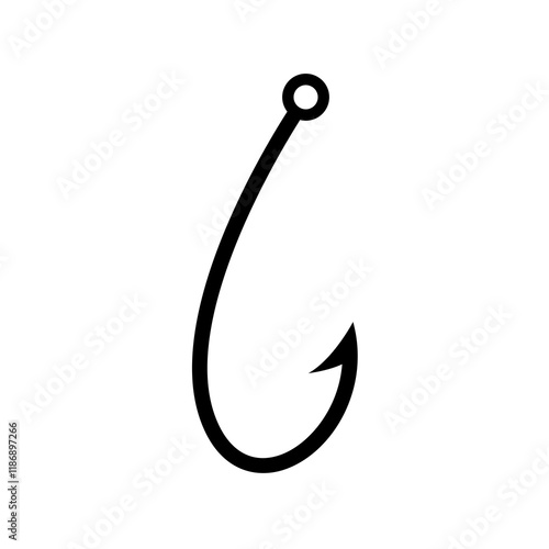 Fishing hook icon design illustration