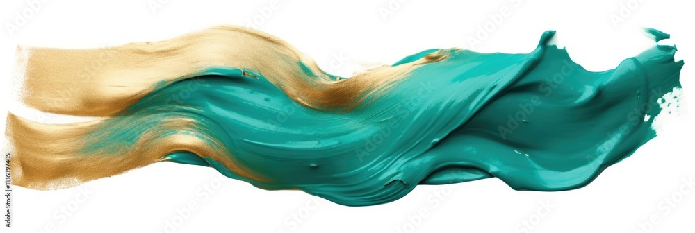Teal and Gold Watercolor Brushstroke Clip Art with Torn Paper Effect. Shimmering and Textured Art Elements for Design Projects. Isolated on White Background in 16:9 Ratio Teal and Gold Watercolor Brushstroke Clip Art with Torn Paper Effect. Shimmering and Textured Art Elements for Design Projects. Isolated on White Background in 16:9 Ratio