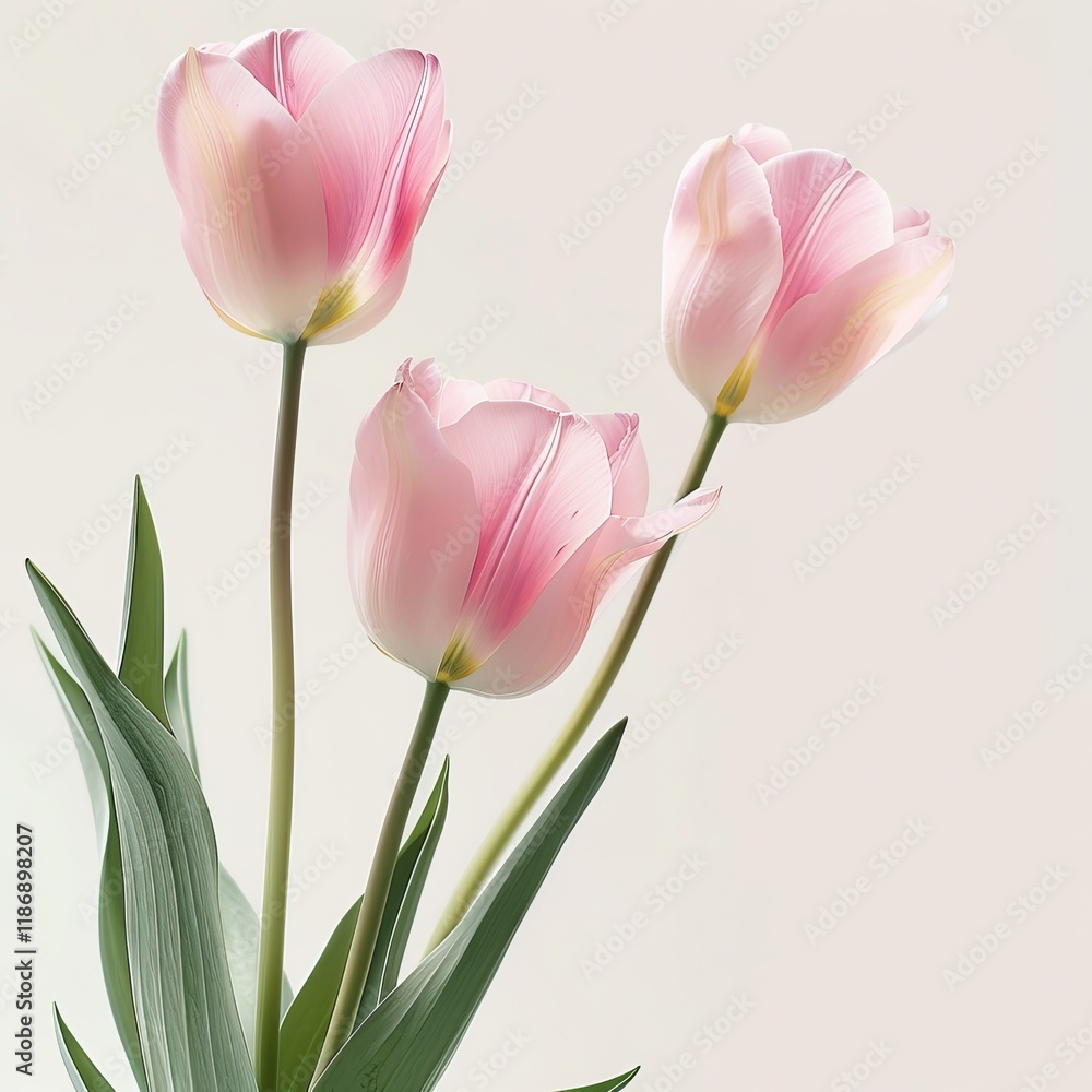 Naklejka premium Top view spring flowers background, mother day background, blank space