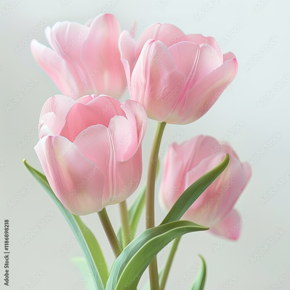 Obraz premium Top view spring flowers background, mother day background, blank space