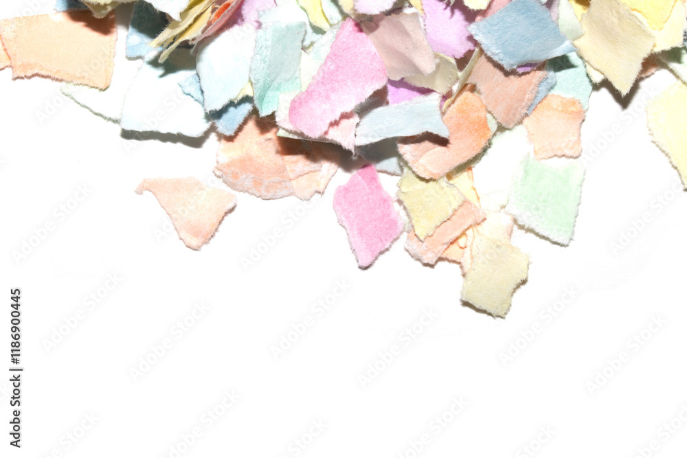 Torn Paper Layers Little Rainbow Confetti Colour Delicate Abstract Gentle Texture Background Torn Paper Layers Little Rainbow Confetti Colour Delicate Abstract Gentle Texture Background