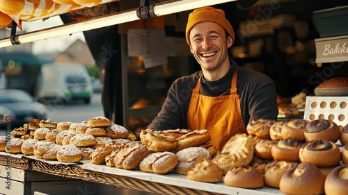 The Smiling Baker at Market