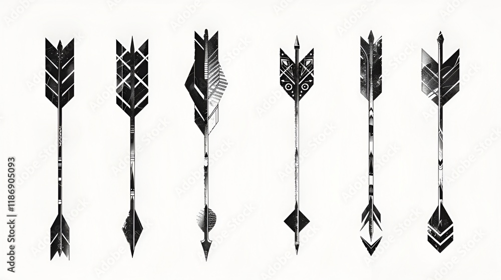 Naklejka premium arrow vector icon set collection diffrent arrow signs