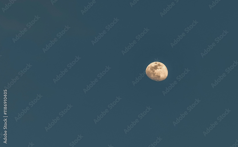 Bright moon with visible craters, blue sky at night. No AI tools were used
Bright moon with visible craters, blue sky at night. No AI tools were used
