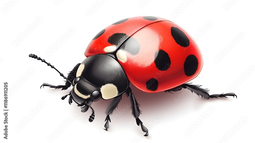 Fototapeta premium A colorful bug with black and yellow legs