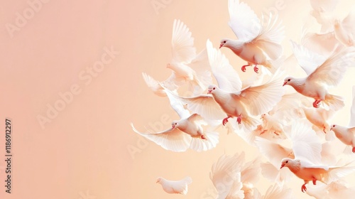 Glowing doves soar amidst inspiring quotes for Nelson Mandela Day celebration photo